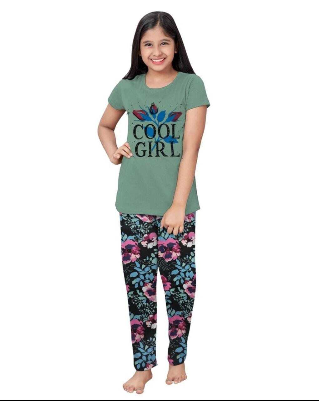 Ladies Pyjama Set - Cotton Material, Regular Fit | Pink Floral Design, Short Sleeves, Available In Sizes S-xl