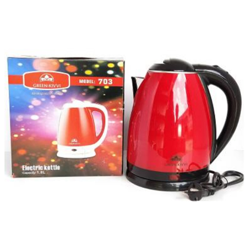 Stainless Steel 703-18-red Electric Kettle Red 1.8 Ltr Col Box 12 Pc Ctn