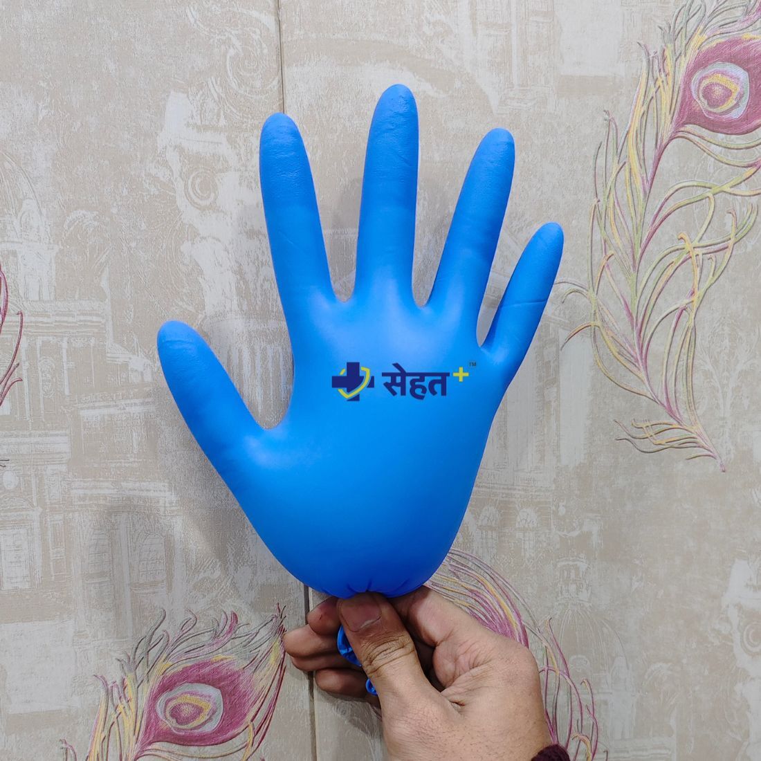 Sehat Plus Nitrile Examination Gloves - A Grade Waterproof Medical Gloves | Eco-friendly, Non-chlorinated, Full-fingered, Disposable For Daily Life, Kitchen, Medical, Industrial, Laboratory, Food Industry, And Chemical Protection