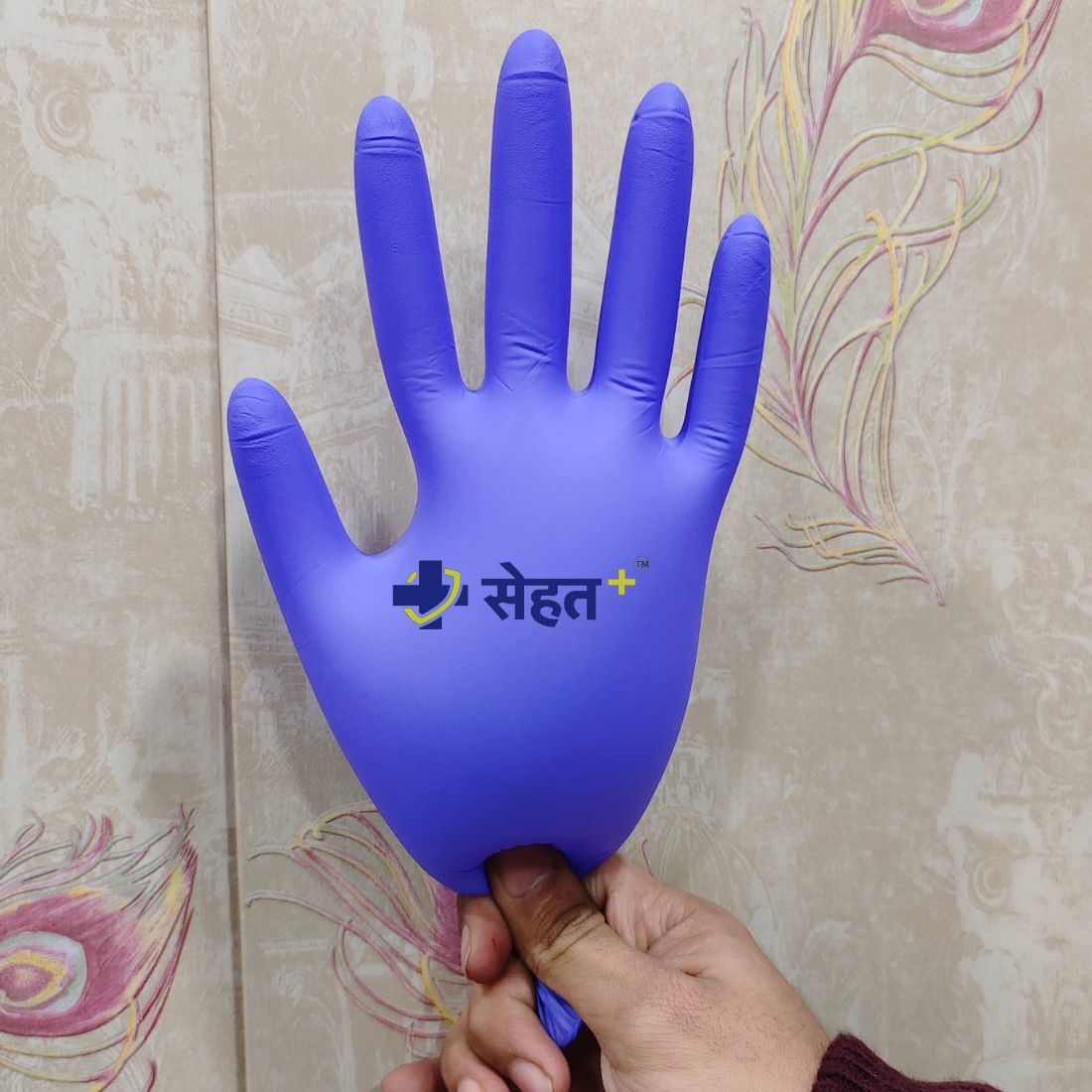 Sehat Plus Nitrile Examination Gloves - A Grade Waterproof Medical Gloves | Eco-friendly, Non-chlorinated, Full-fingered, Disposable For Daily Life, Kitchen, Medical, Industrial, Laboratory, Food Industry, And Chemical Protection
