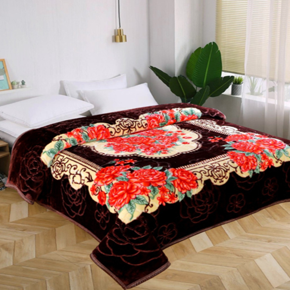 Floral Print Mink Blanket - Color: Different Available