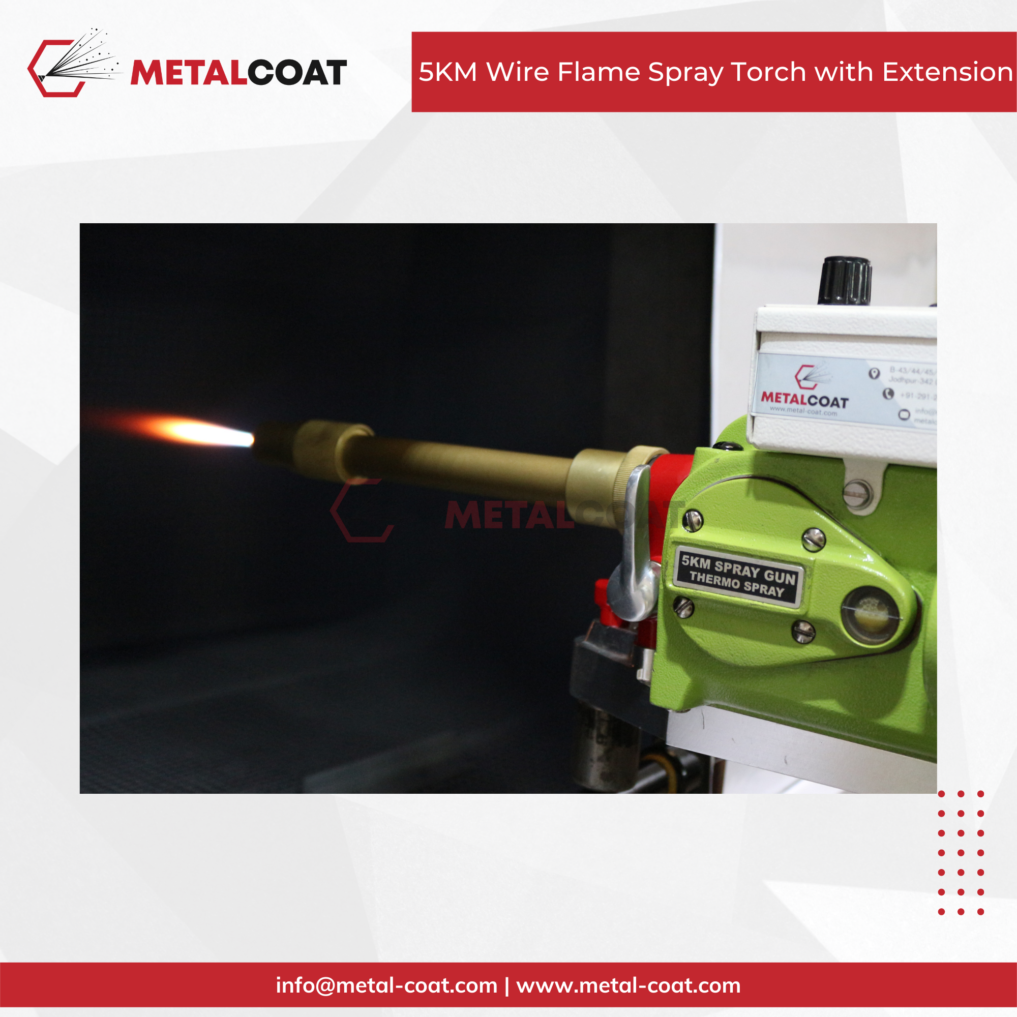 5km Wire Flame Spray Gun - Attributes: Strong