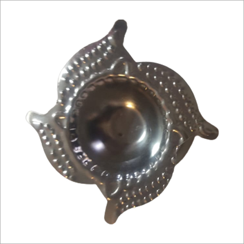 Swastik Diya - Polished Stainless Steel | Elegant Metal Finish, Perfect for Home Décor