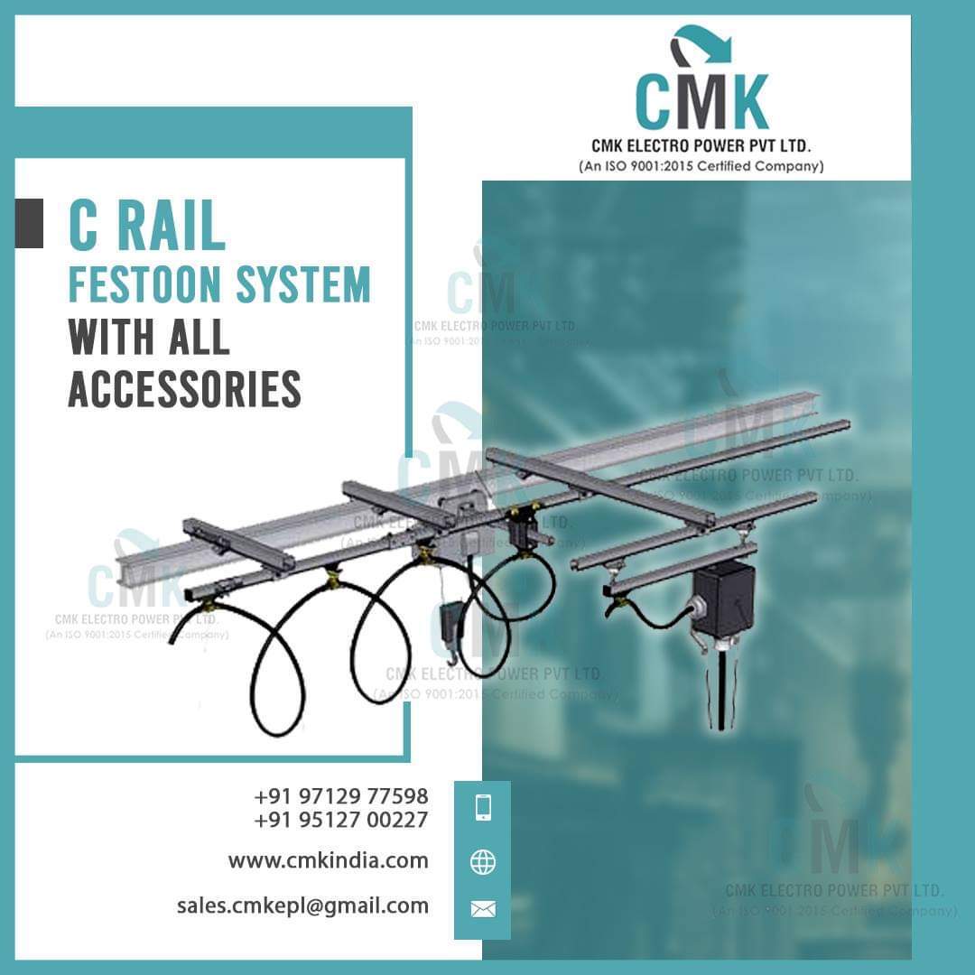 Heavy Festoon System - Steel, Variable Length | 100a Current Rating, 480v Voltage Rating, Robust Design, Corrosion Resistance