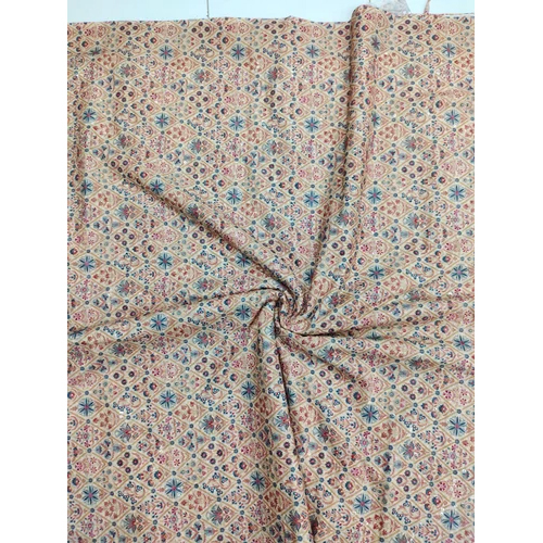 मल्टीकलर फैंसी वर्क और प्रिंट फ़ैब्रिक