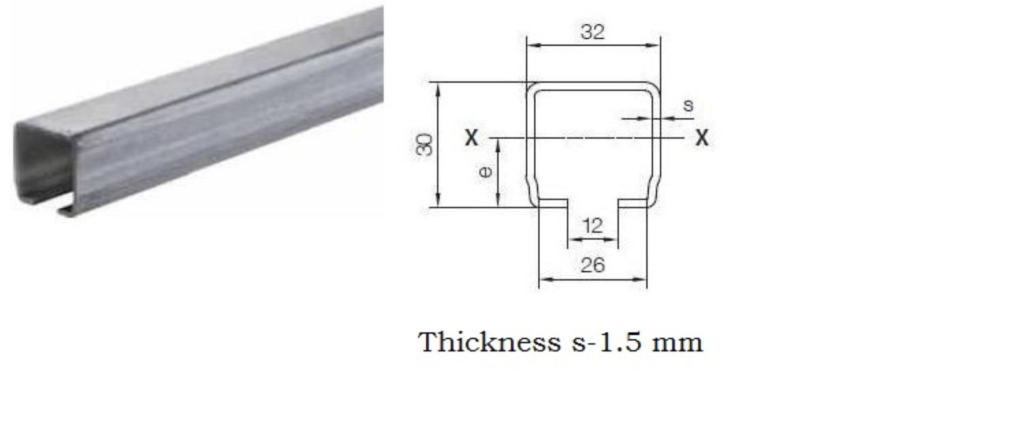 Crane C Rail System - Stainless Steel, 4ft Length, Silver Color | Rust Proof Surface, Strong Design, Easy To Operate, Reliable For Industrial Use
