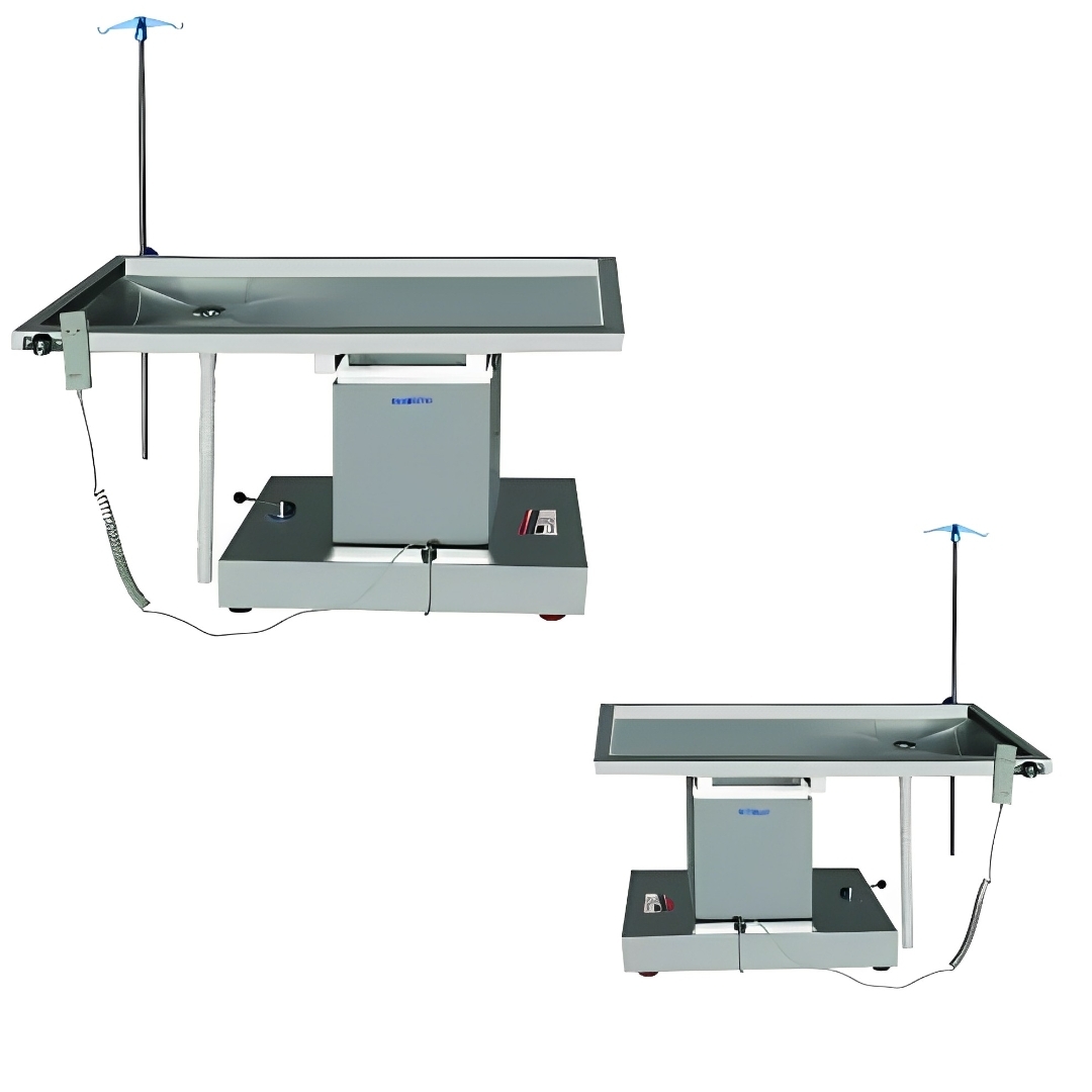 Electric Animal Operating Table - Premium Grade 304 Stainless Steel, V Shaped Smooth Surface, Rolling Table Pedestal With Lock | High Performance, Easy Operation, Heat-resistant, Corrosion Protective, Extensive Practicality