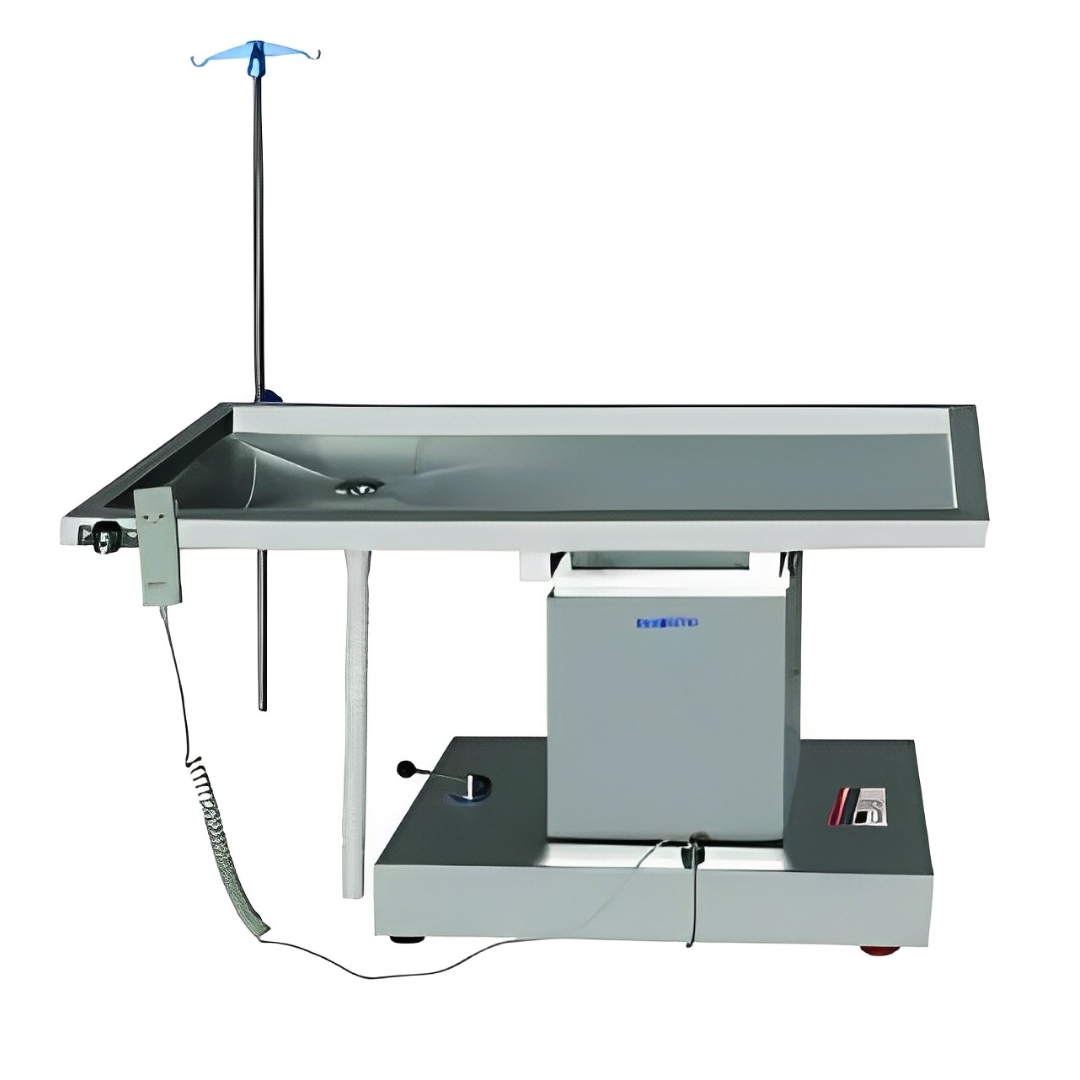 Electric Animal Operating Table - Premium Grade 304 Stainless Steel, V Shaped Smooth Surface, Rolling Table Pedestal With Lock | High Performance, Easy Operation, Heat-resistant, Corrosion Protective, Extensive Practicality