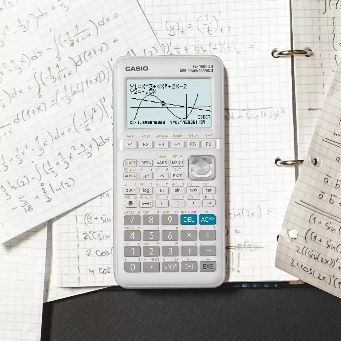 Fx 9860giii Casio Calculator Graphing - 10 + 2 Digits, 2900 Functions | Python Programming, Usb Communication, Dynamic Graphing Features