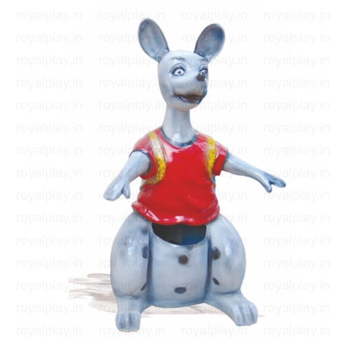 Frp Animals Dustbin - Color: Red