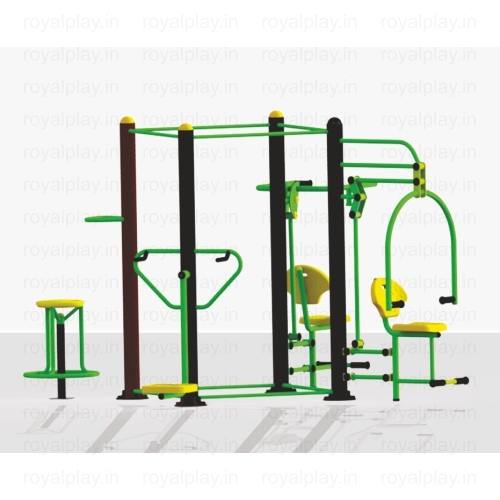 Outdoor Gym Double Pendulum - Seat Color: Green Yellow