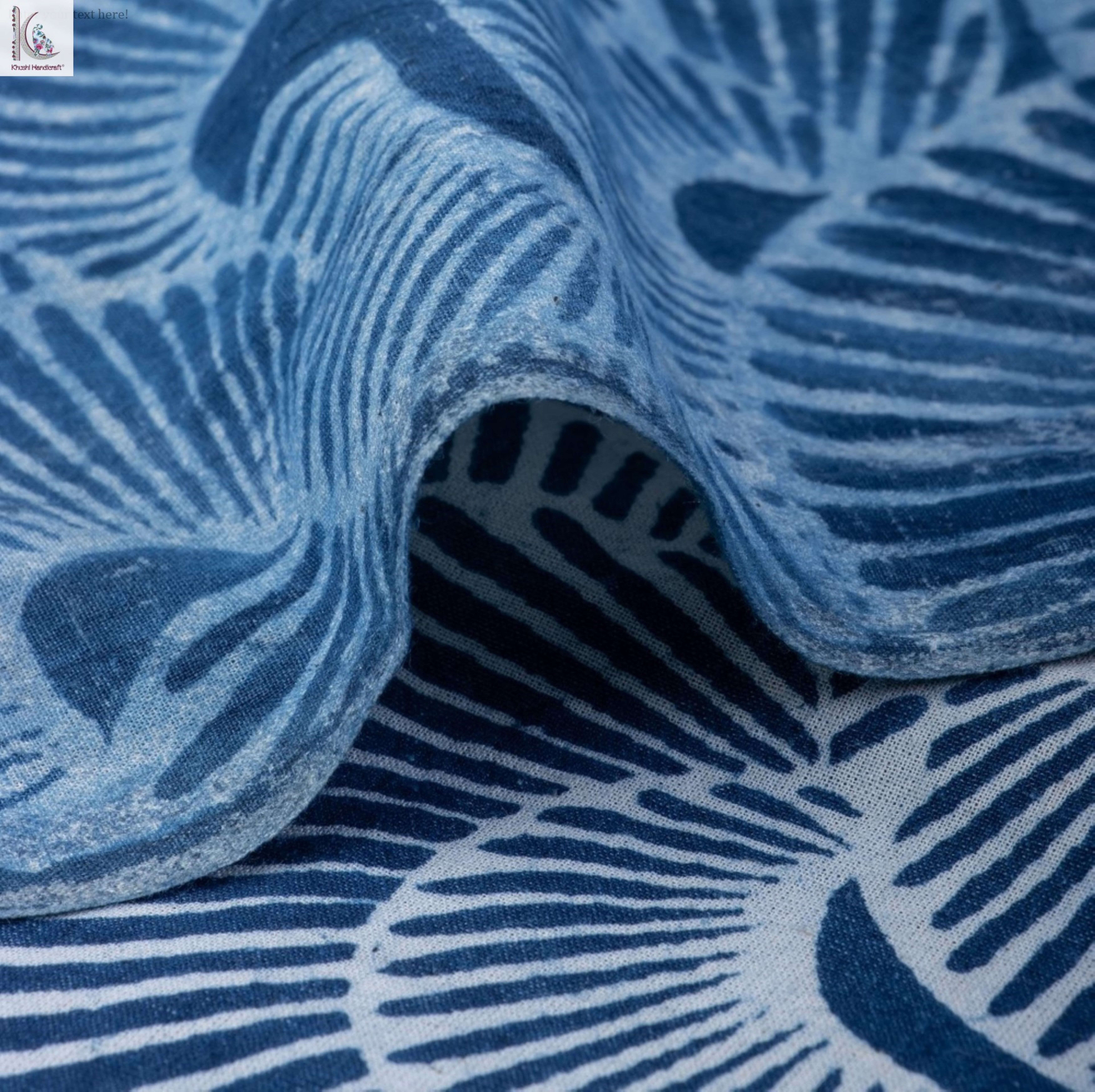 Cotton Hand Block Fabric - 100% Cotton, Light Weight, Blue Indigo Dye | Casual Style, Shrink-resistant, Suitable For All Seasons