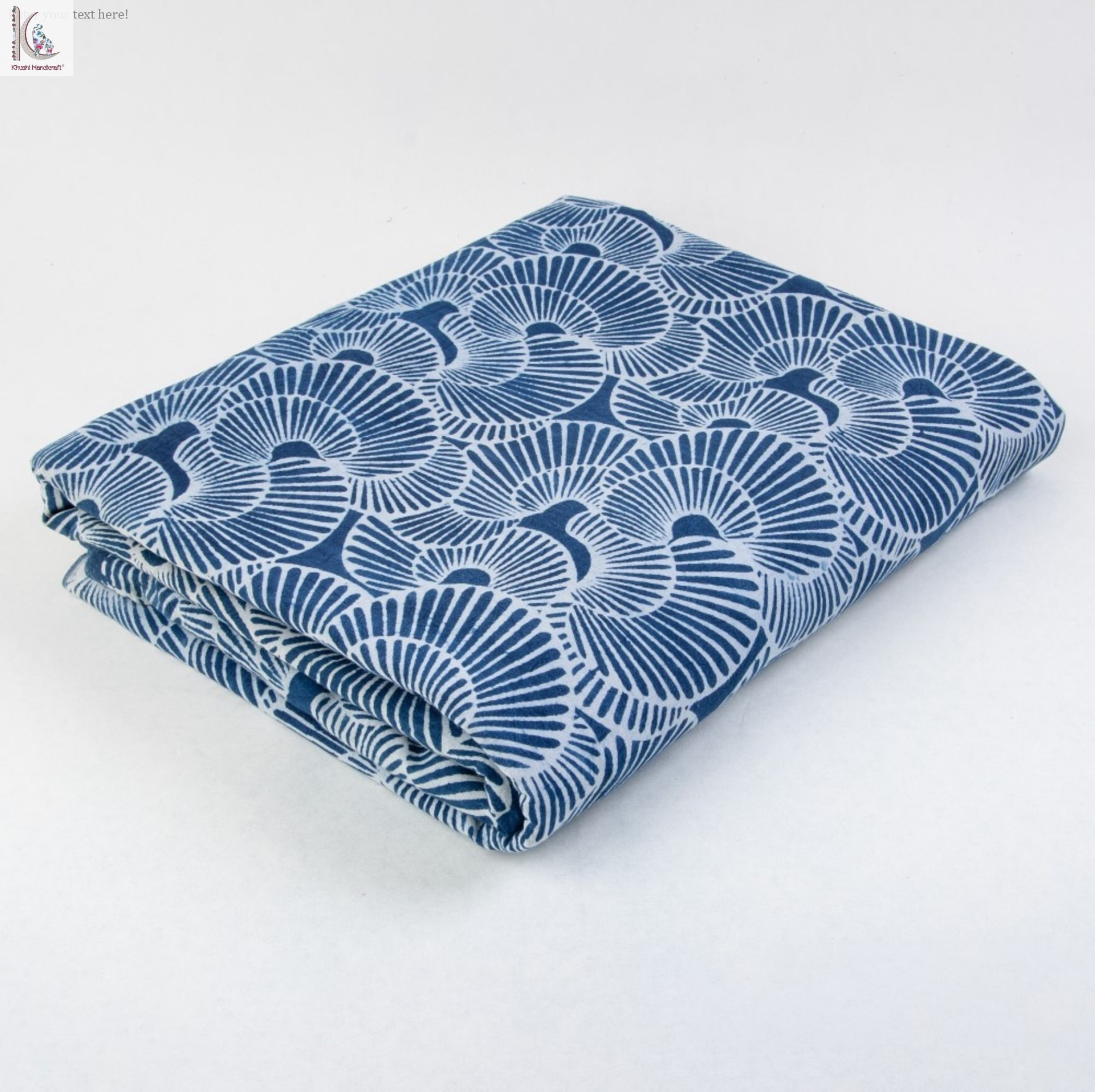 Cotton Hand Block Fabric - 100% Cotton, Light Weight, Blue Indigo Dye | Casual Style, Shrink-resistant, Suitable For All Seasons