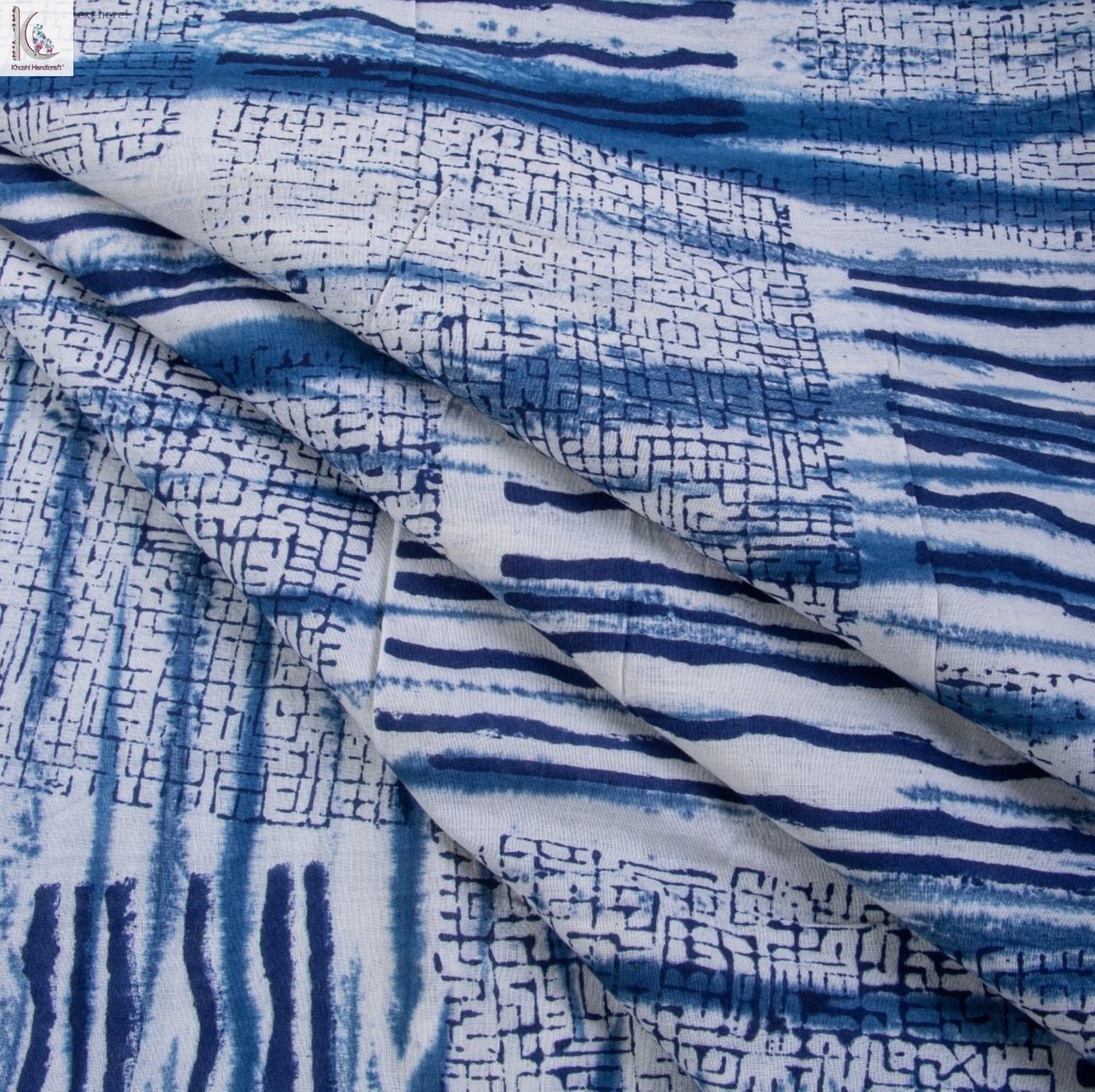 Beautiful Indigo Hand Block Print - 100% Cotton, Lightweight Blue And White Fabric | Shrink-resistant, Ideal For All Seasons