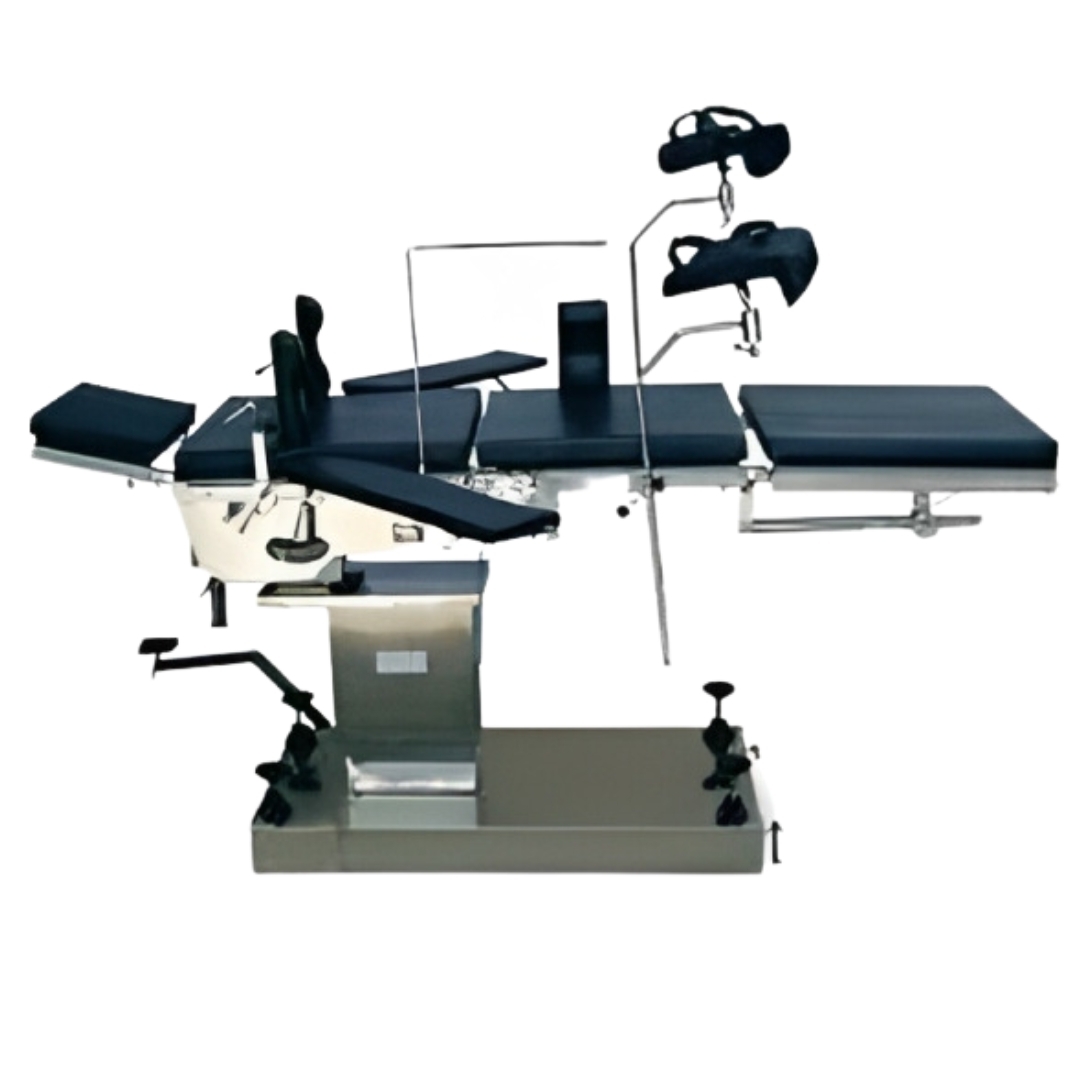 O.t Table C-arm Hydraulic - Radioluscent Top, Eccentric Tabletop, Rectangular Hydraulic Pump System | Heavy Frame For Gear Fixing, Multiple Tilt Functions