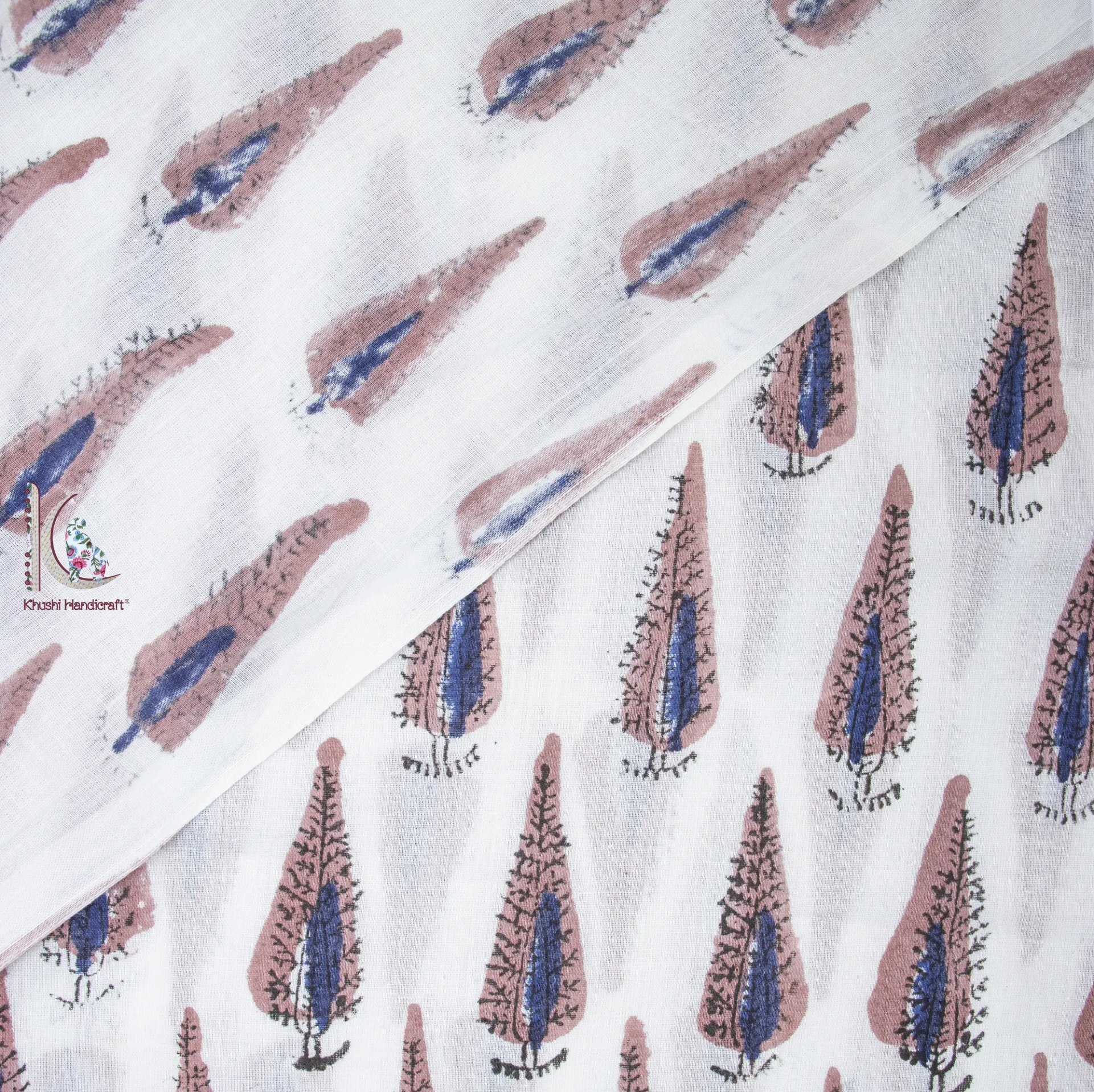 Hand Block Printed Fabric - Pure Cotton, Light Weight | Available In All Colors, Ideal For Suits, Kids Wear, And Bags