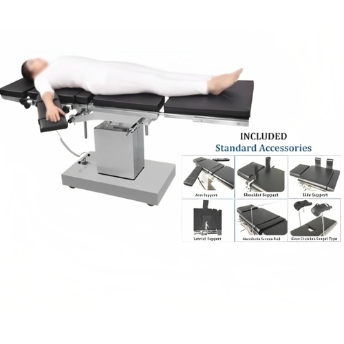 Semi Electric Ot Table General - Radiolucent Stainless Steel, 1950x500 Mm, Up-down Movement 770-1020 Mm, Eccentric Top For C-arm Access, Interchangeable Sections