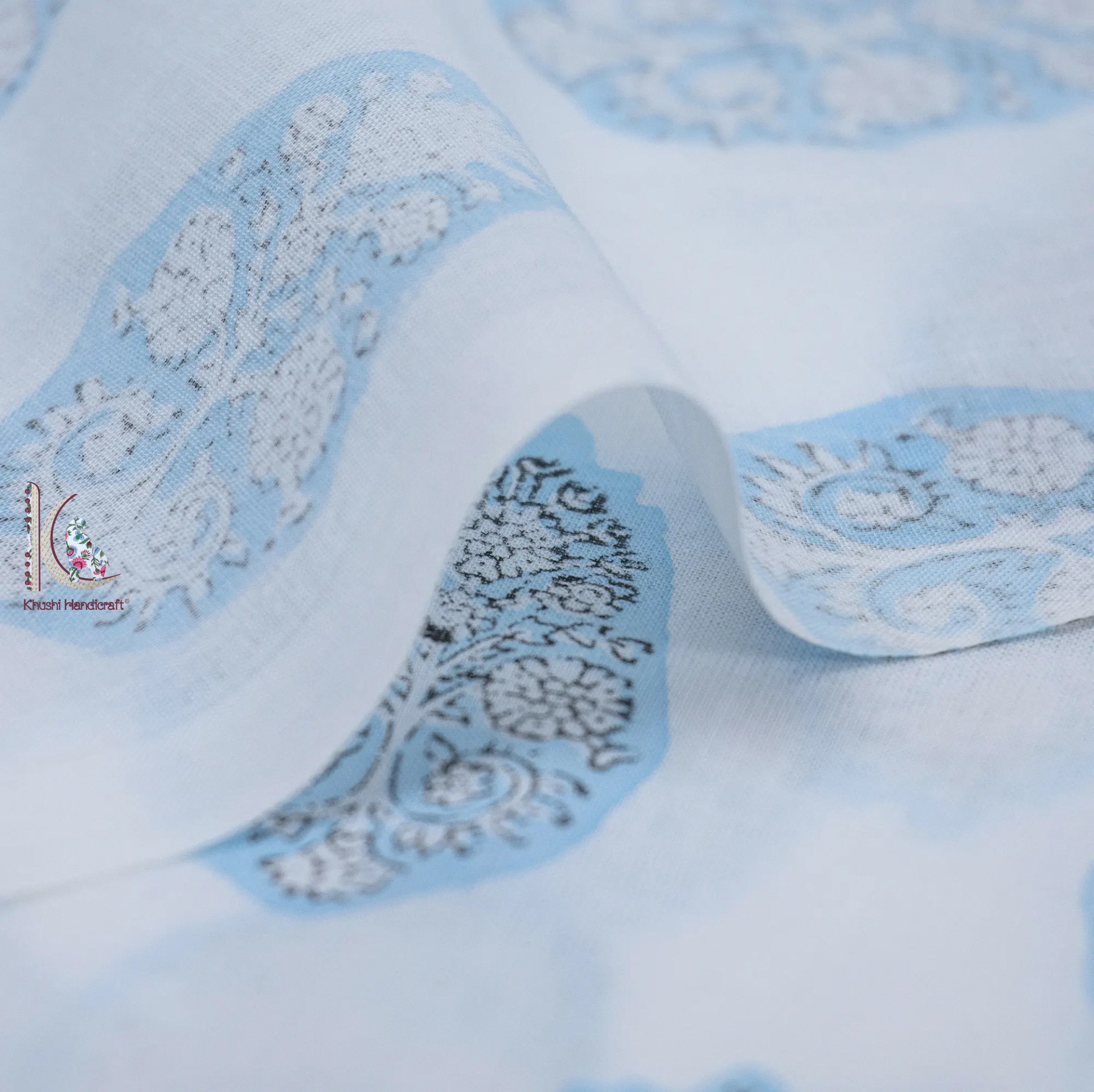 Jaipuri Block Print Soft Cotton Fabric - Pure Cotton, Unstitched, 44 Inch Width | Light In Weight, Quick Dry, Washable, Available In All Colors