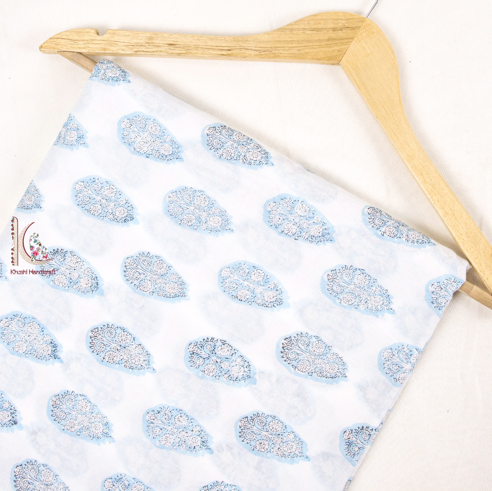 Jaipuri Block Print Soft Cotton Fabric - Pure Cotton, Unstitched, 44 Inch Width | Light In Weight, Quick Dry, Washable, Available In All Colors