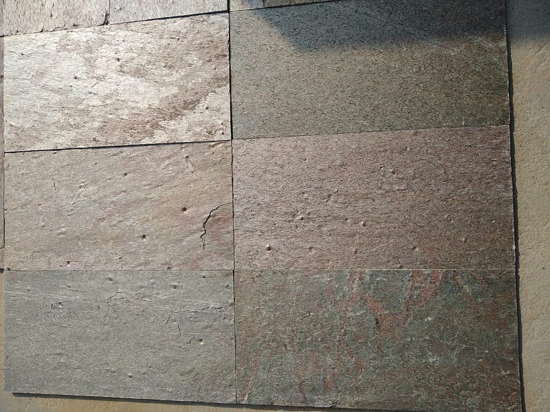 Golden Quartzite Indian Slate Stone - Size: 30x30