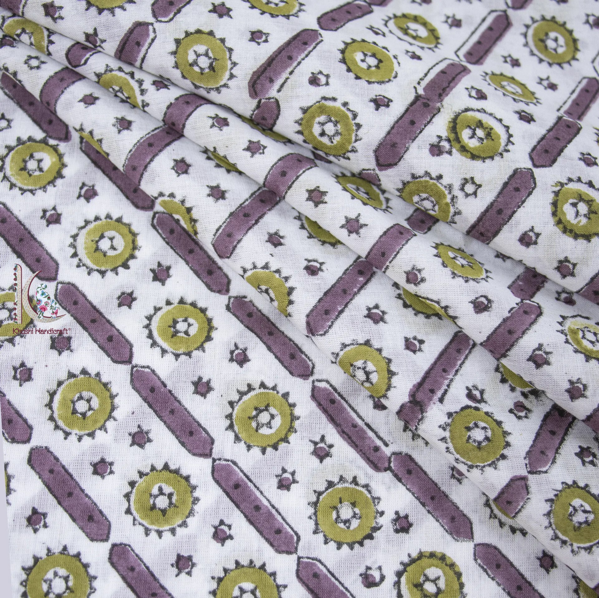 Hand Block Printed Unstitched Cotton Fabric - 44 Inch Width, Light Weight, All Color Options | Quick Dry, Washable, Ideal For Suits And Kids Wear