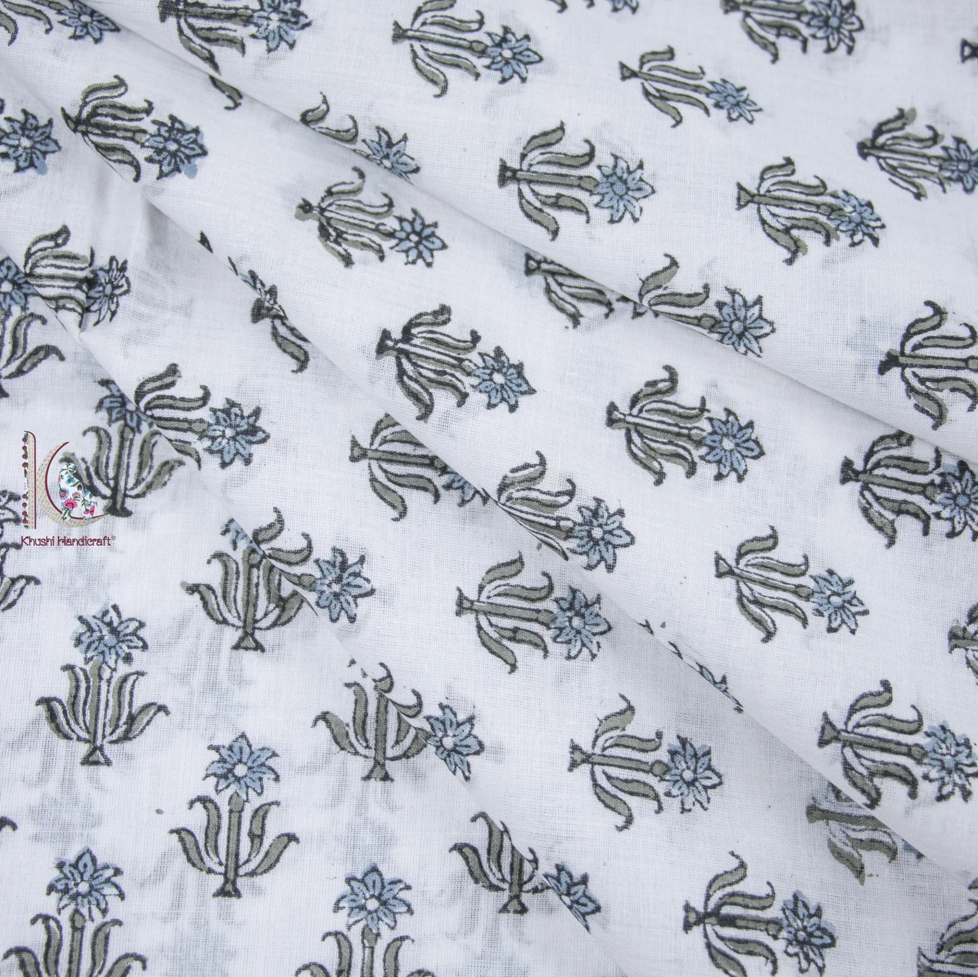 Light In Weight Sanganeri Bagru Hand Block Print Fabric