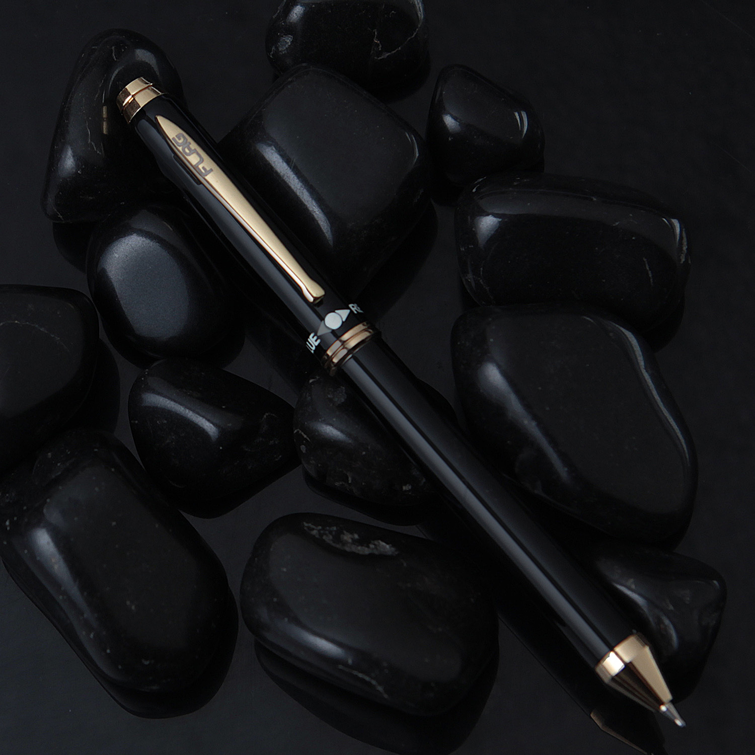 Flag Multicolor Pen Mp04 - Metal, 13.5 Cm | Black & Gold Color, 2-ink Mechanism For Smooth Writing, Ideal For Daily Use