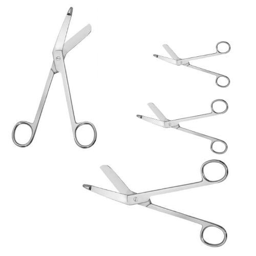 Lister Bandage Scissors - Stainless Steel, Angled Cutting Blades For Surgical Use