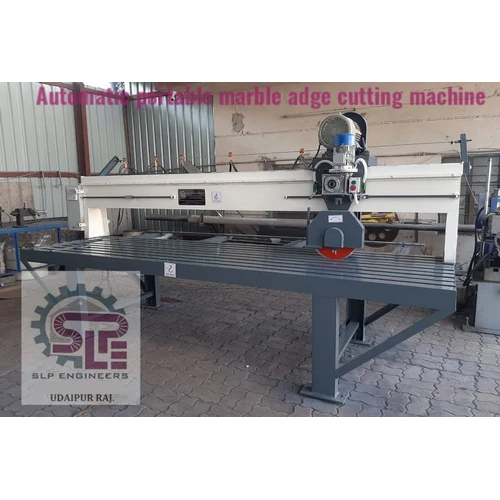 Automatic Granite Cutting Machine - Mild Steel, 12 Feet X 3.5 Feet Table, 14 Inch Saw Blade | 1-7.5 Hp Motor, Portable Design, Cuts 70 Feet/hour
