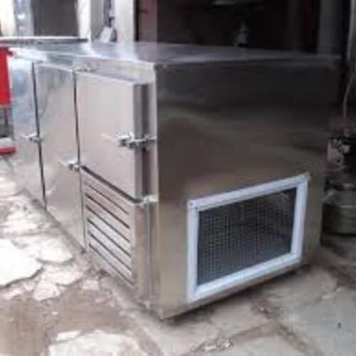 सिल्वर स्टेनलेस स्टील डीप फ़्रीज़र