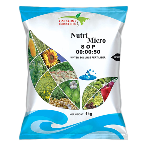 Nutri Micro Sop 00-00-50 Water Soluble Fertilizer - Physical State: Granular