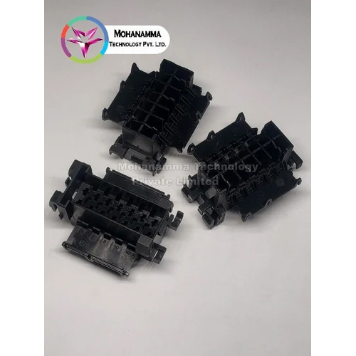 14 Pole Jpt Connector - Plastic, Polished Finish | Black Color, Warranty Included