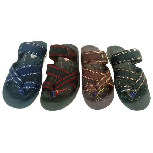 Gents Slippers - Fabric PU Upper, Size 6x9 & 11x12 | Ribbons Closure, Flip Flop Style, Available in Various Colors for All Seasons