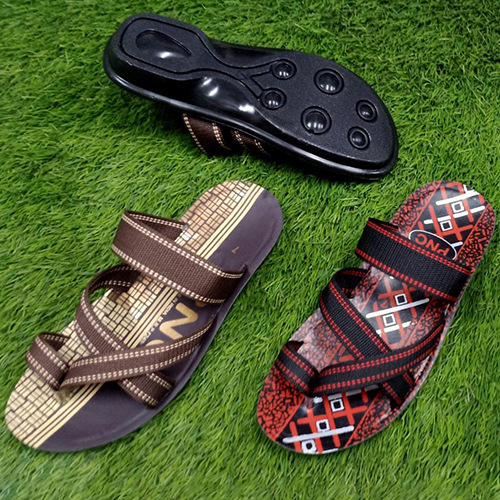 Mens Slippers - Fabric & PU, Size 6x9, 11x5, 5x10 | Ribbons Closure, Available in Various Colors, Flip Flop Style for All Seasons