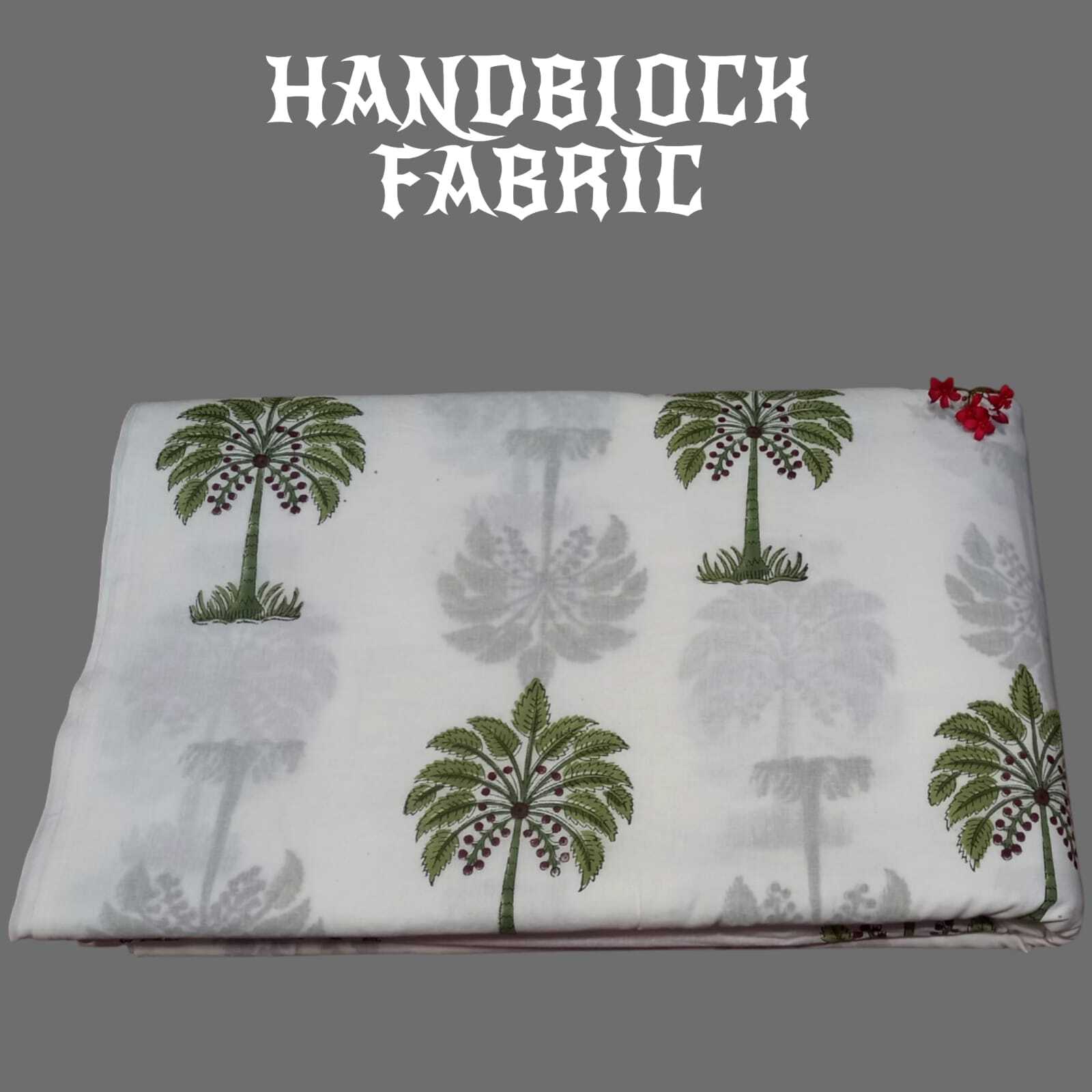 Hand Block Cotton Fabric - 60x60 Hand Block Design | 100% Cotton, Washable, Printed Pattern