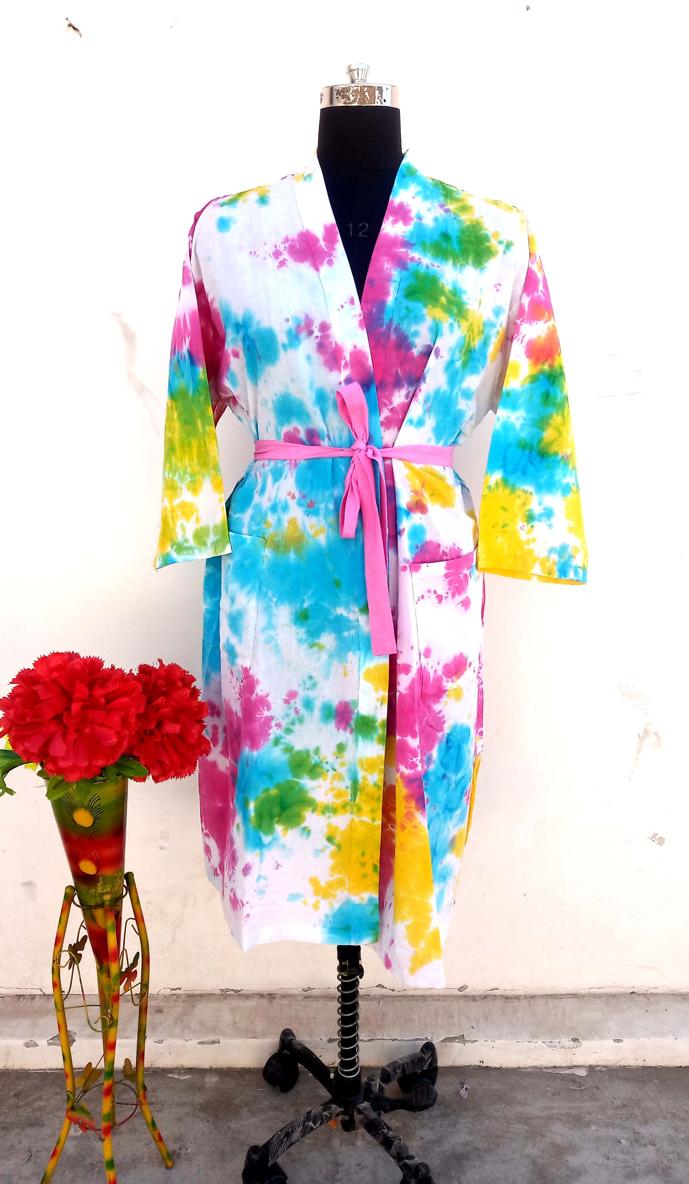 Tie Dye Bathrobe Cotton Bathrobe