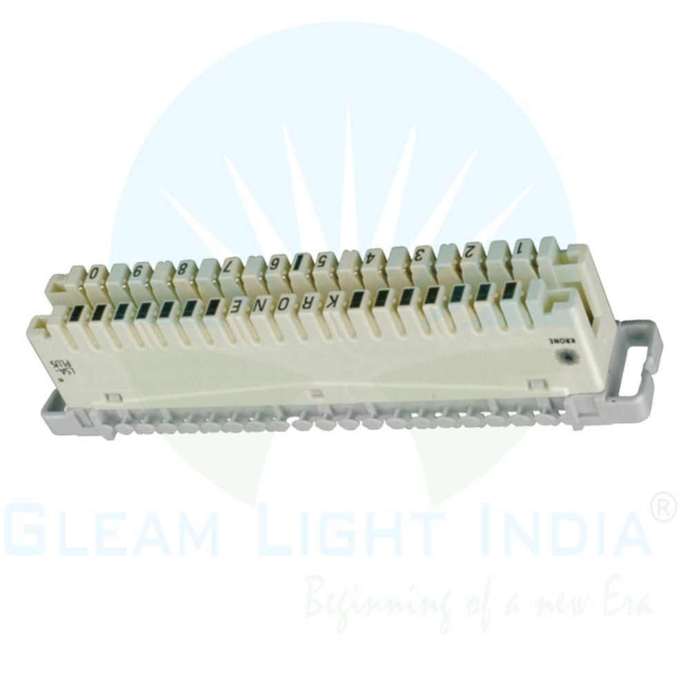 Krone Module 10 Pair - Plastic Material, Insulation Diameter 0.7 To 1.6 Mm, Contact Resistance Less Than 2.5 M Ohms, Telecom Application