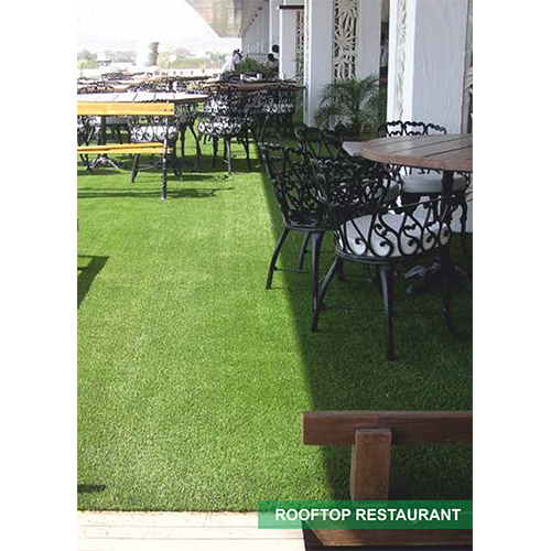 Rooftop Restaurant Artificial Turf - PE & PP Material, Customized Size, Green Color | Durable, Lightweight, Easy to Install, Washable