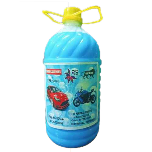 Tyre Polish - Liquid, 1 Litre Plastic Bottle, Blue | Cleans, Shines, and Protects Tyres with Superior Chemical Ingredients, Enhances Tyre Life