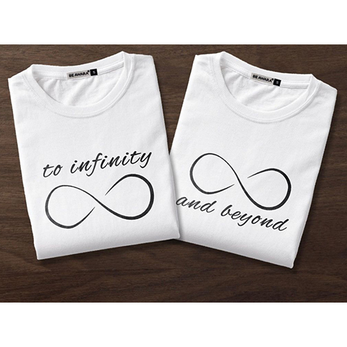 कॉटन कपल टी-शर्ट्स हाफ स्लीव