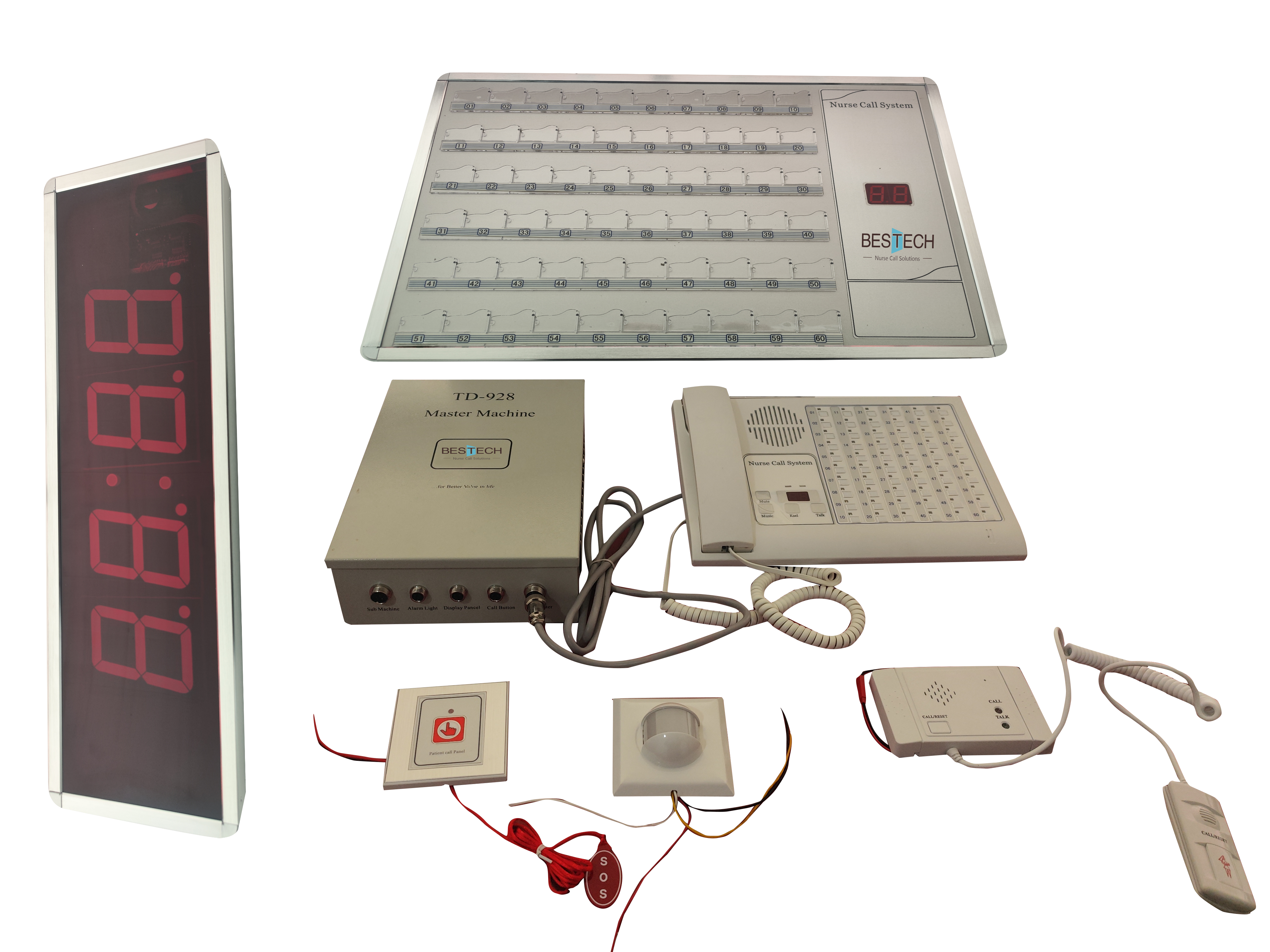 White Desktop Station And Master Unit