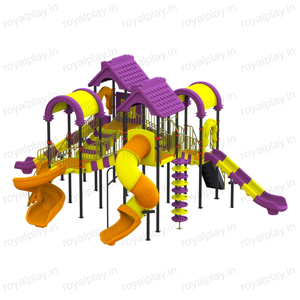 Children Playground Equipment With Tunnel Slide - Material: Frp
