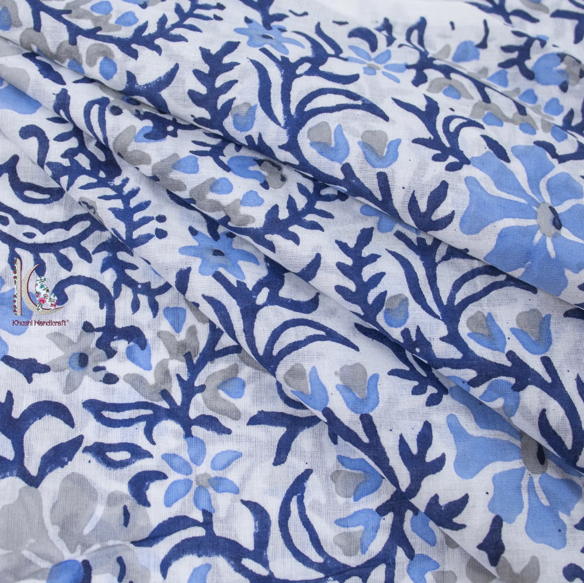 Sanganeri Hand Block Print Cotton Fabric