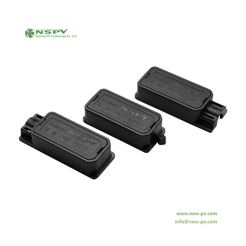 Black Split Solar Pv Junction Box For Solar Panel Wiring Protection