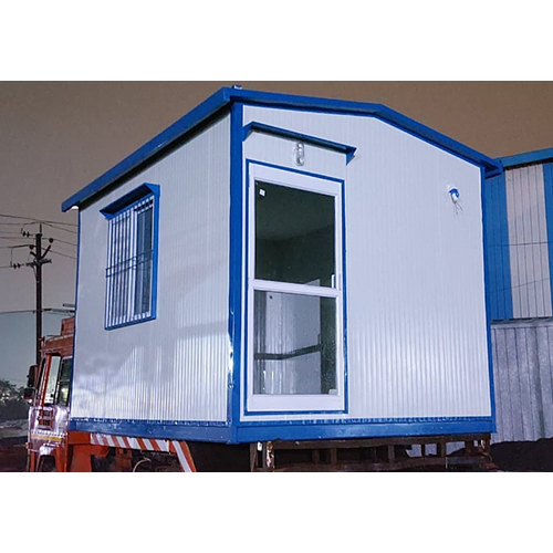 Customized Portable Cabin - Container Construction, Durable White Design | Sliding Pvc Windows, Insulated Climate Control, Modular Transportability, Versatile For Offices & Living Spaces