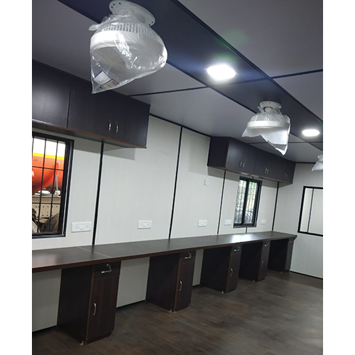 White Prefabricated Portable Office Cabin