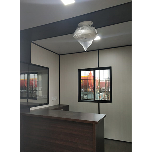 White Prefabricated Portable Office Cabin