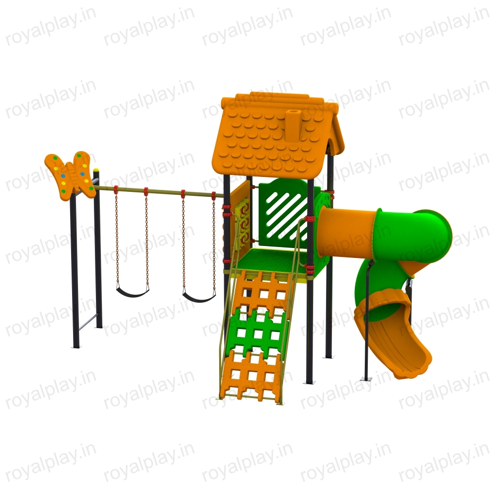 Outdoor Tunnel Spiral Slide - Material: Roto