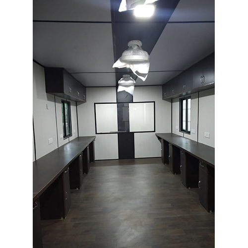 White Prefabricated Portable Office Cabin