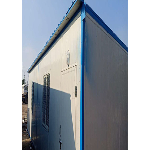 White & Blue Container Portable Office Cabin